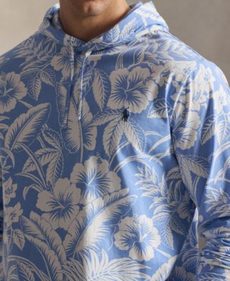 Men's Big & Tall Tropical Print Hooded T-Shirt