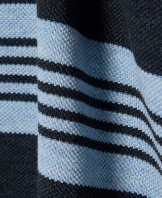Men's Relaxed-Fit Striped Piqu Rugby Polo Shirt