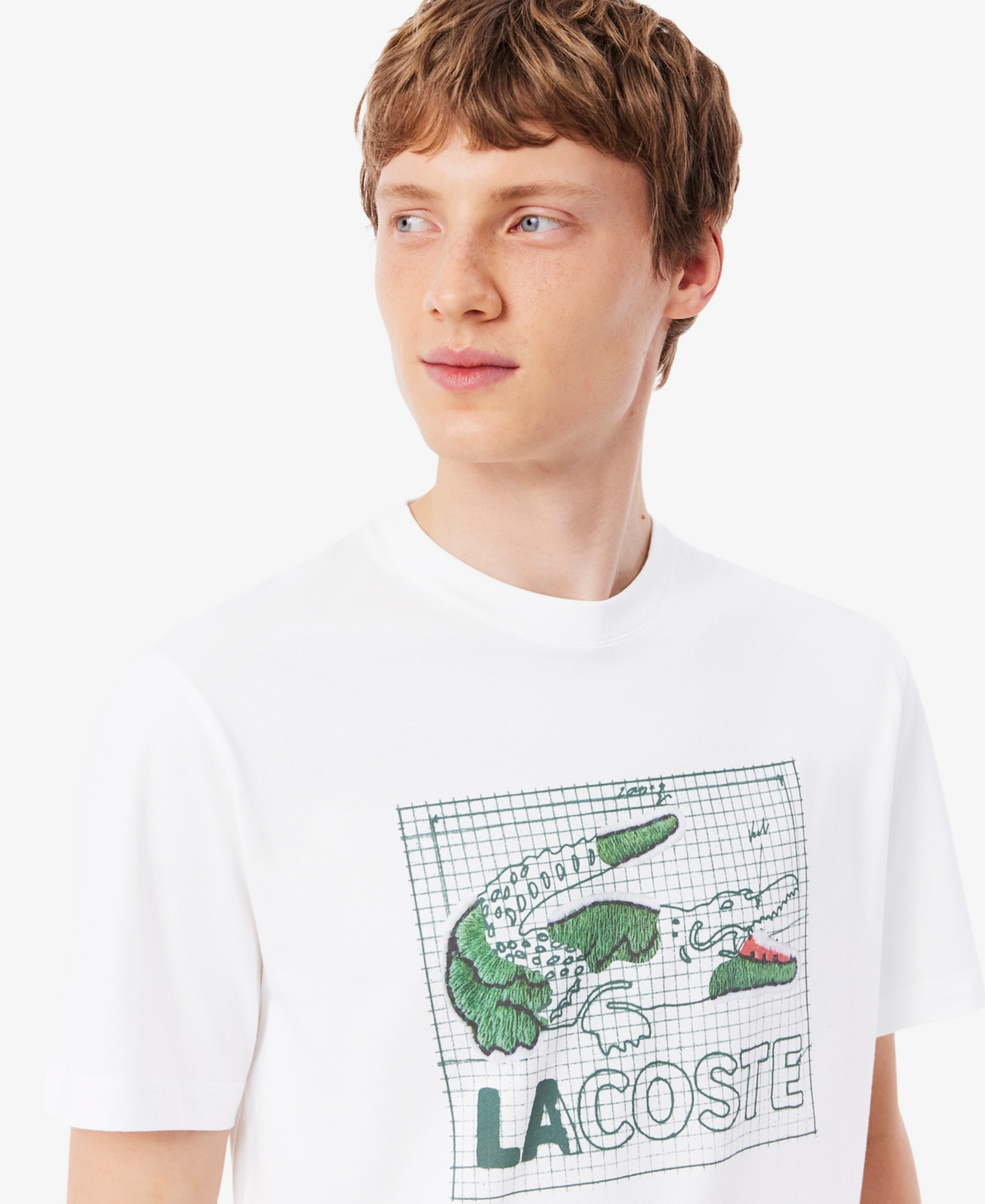 Lacoste Men's Classic-Fit Printed Crewneck T-Shirt