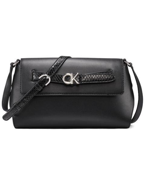 Женская сумка Calvin Klein Annalise Adjustable Belted Crossbody, цвет: Чёрный / Серебряный