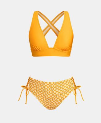 Women's Wide Strap Crisscross Tie Side Bikini Set