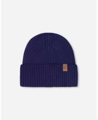 Kids Unisex Knit Hat Navy Blue - Toddler|Child