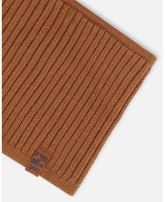 Kids Unisex Knit Neckwarmer Brown - Toddler|Child