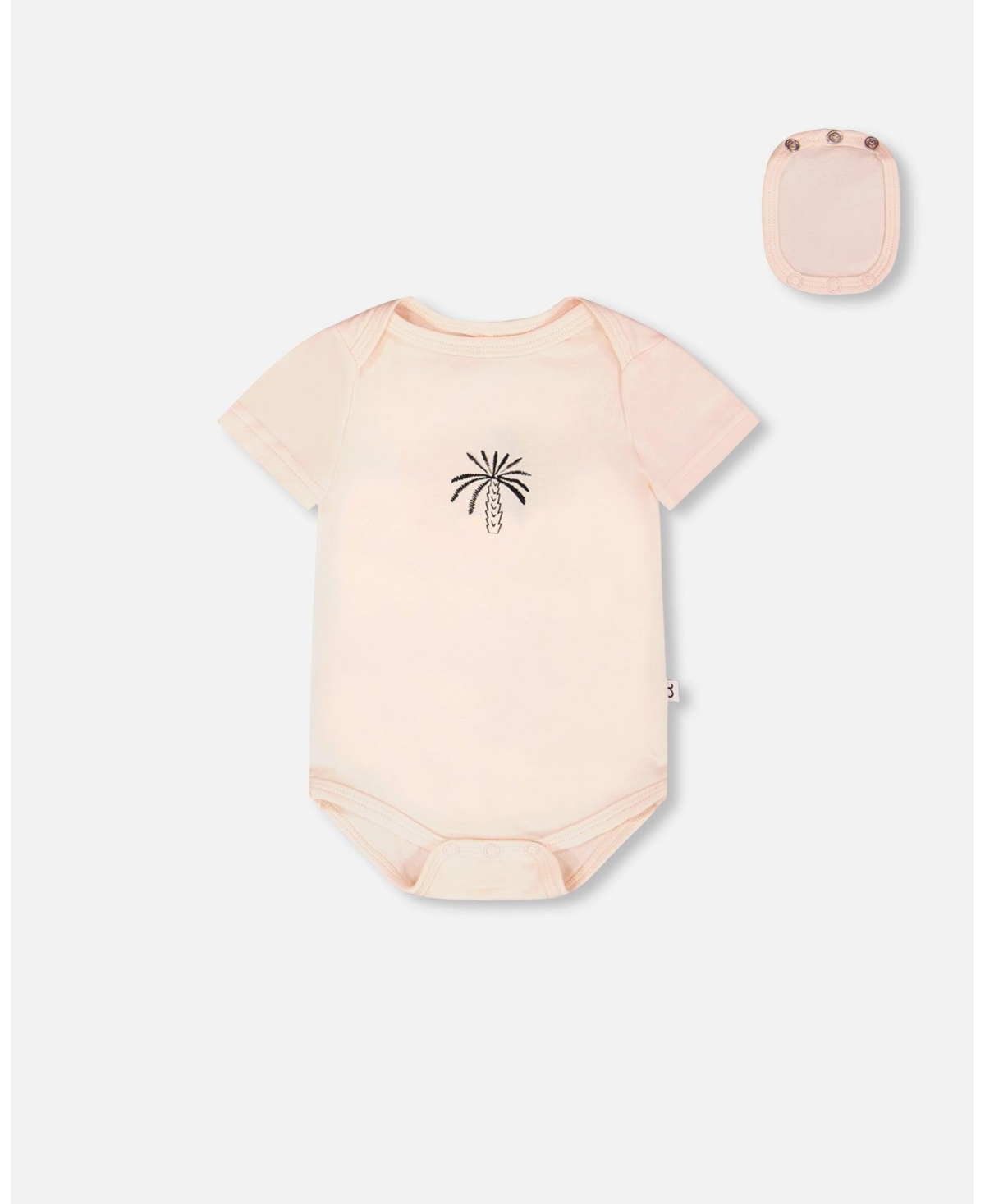 Deux par Baby Girls Evolutive Cotton Jersey Onesie Peach