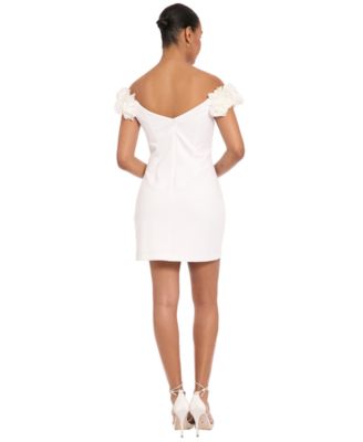 Women's Off-The-Shoulder Embellished Mini Dress