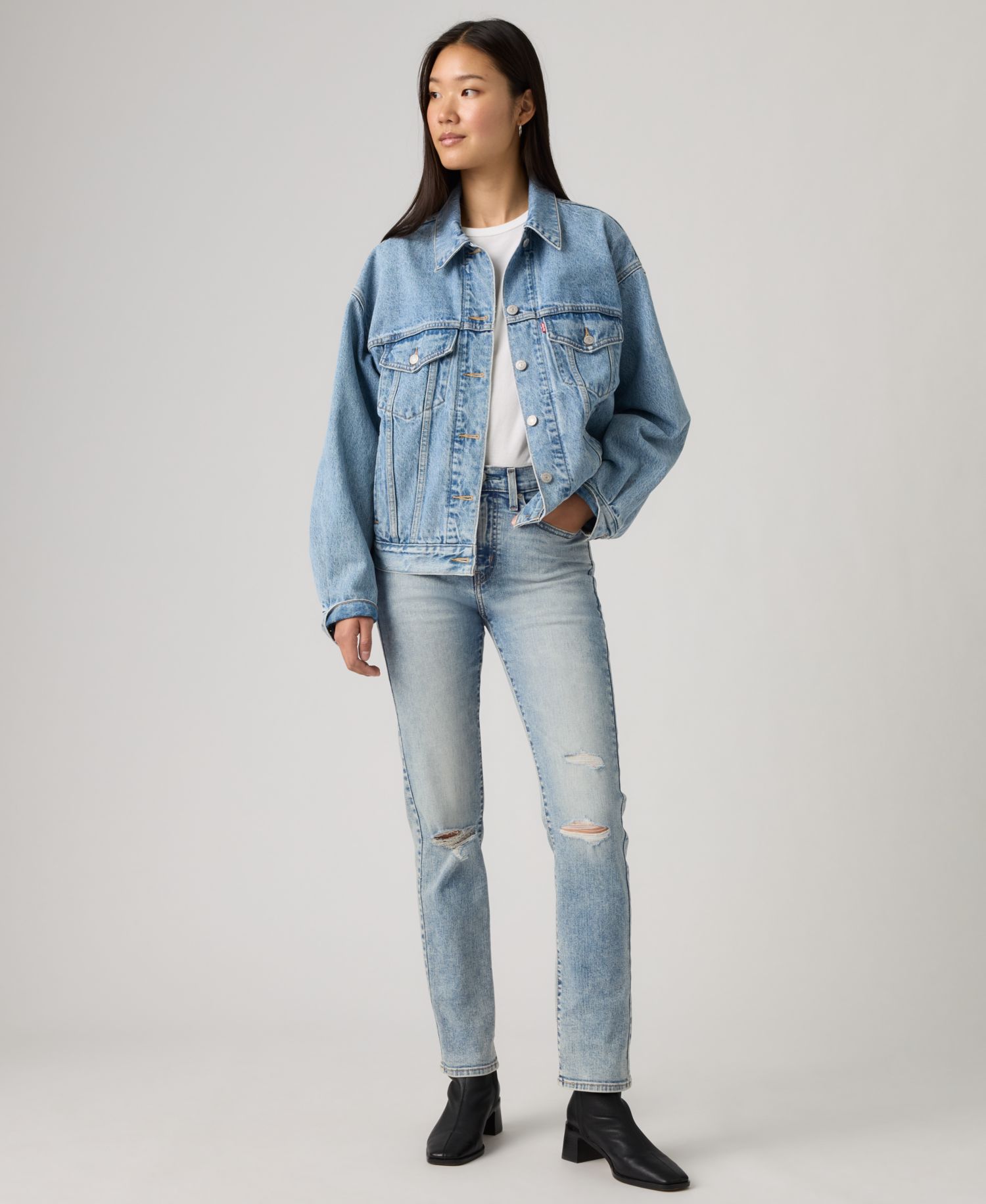 Trendy Plus Size 724 High-Rise Straight-Leg Jeans