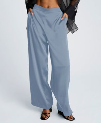 Women's Satin Wide-Leg Pants