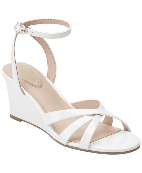 Женские сандалии Bandolino Adler Strappy Wedge Dress Sandals, цвет: Белый лаковый
