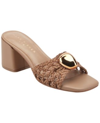 Women's Farrel Ornamented Woven Slip-On Block Heel Sandals