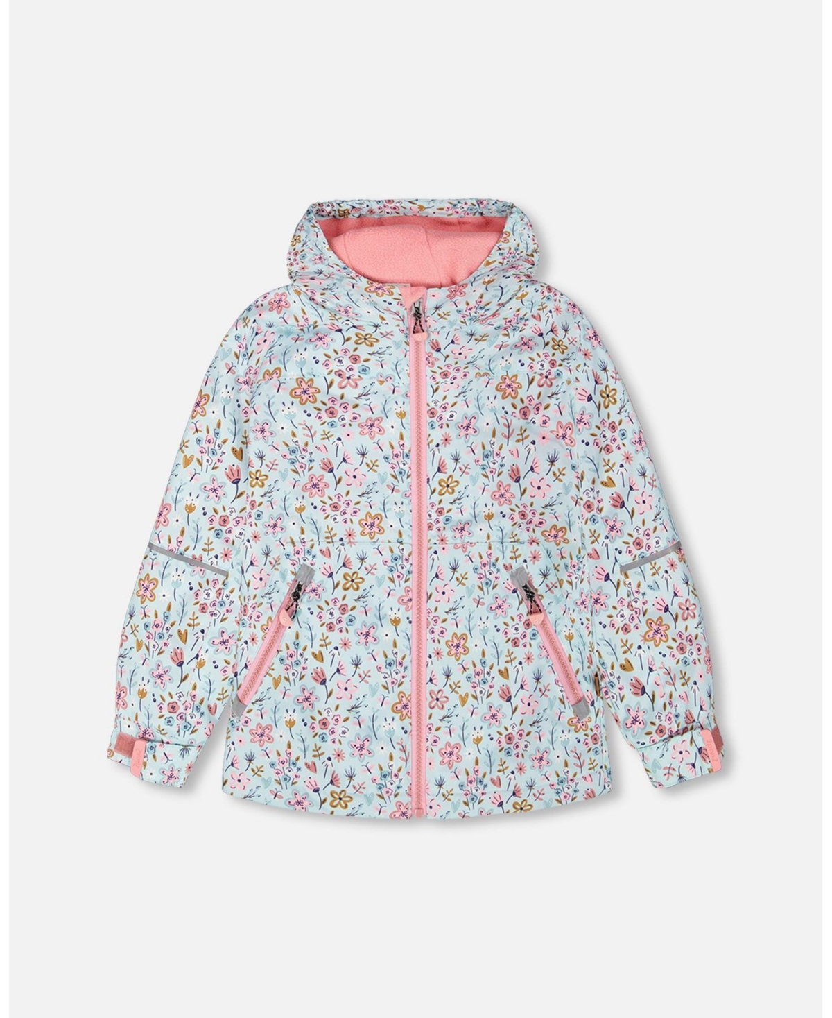 Deux par Big Girls Mid-Season Jacket Mini Flower Print
