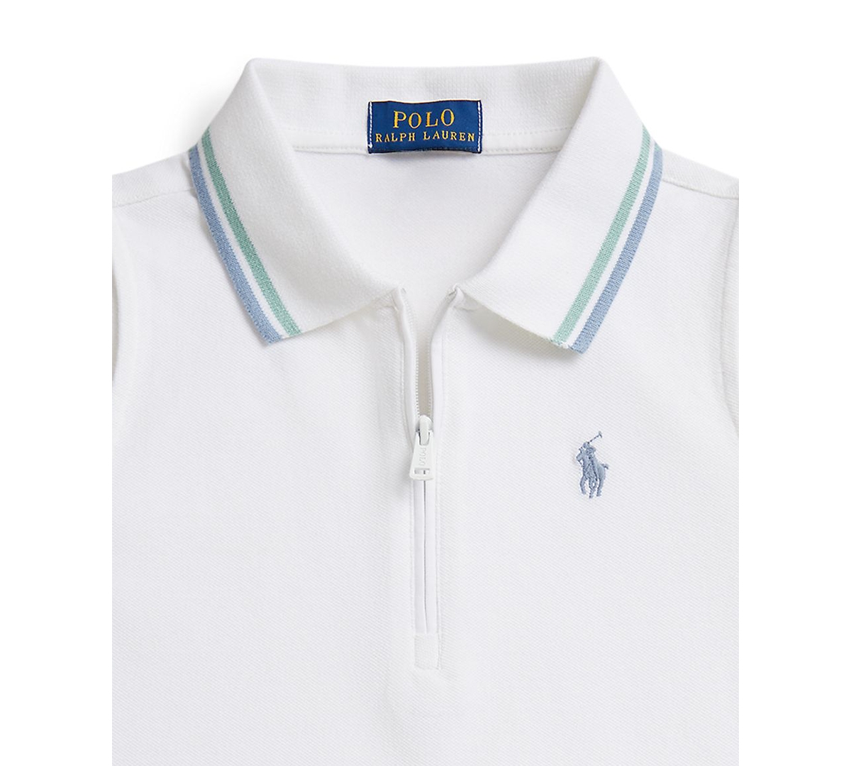 Polo Ralph Lauren Girls' 7-16 Stretch Mesh Half-Zip Boxy Shirt