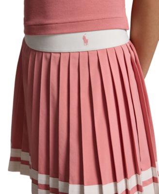 Girls' 7-16 Striped Pleated Pull-On Skort