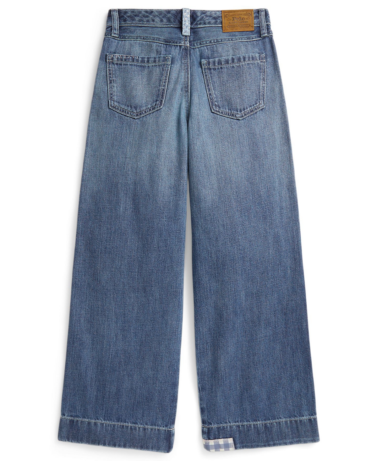 Polo Ralph Lauren Girls' 7-16 Distressed Wide-Leg Denim Jeans
