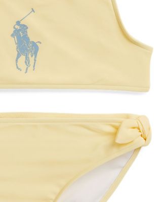 Girls' 7-16 Big Pony Scoop Neck Top and Bottom Swimsuit, 2-Piece Set