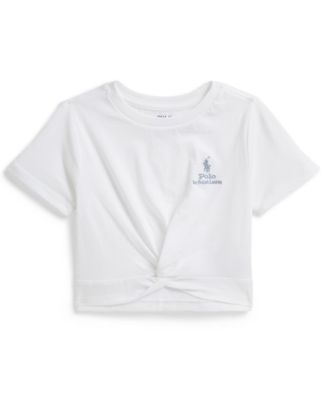 Girls' 2-6X Logo Knot-Front Crewneck Boxy T-Shirt