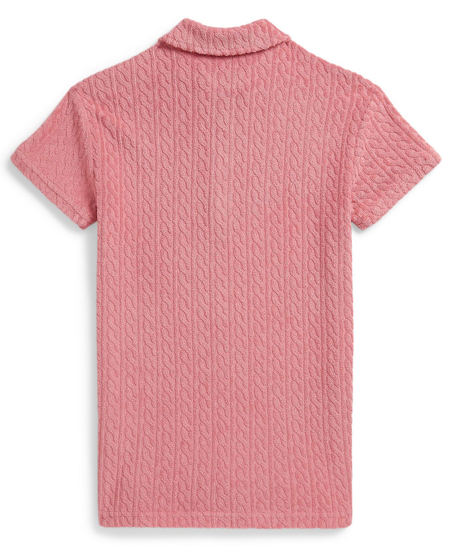 Girls' 2-6X Cable Terry Quarter-Zip Polo Dress
