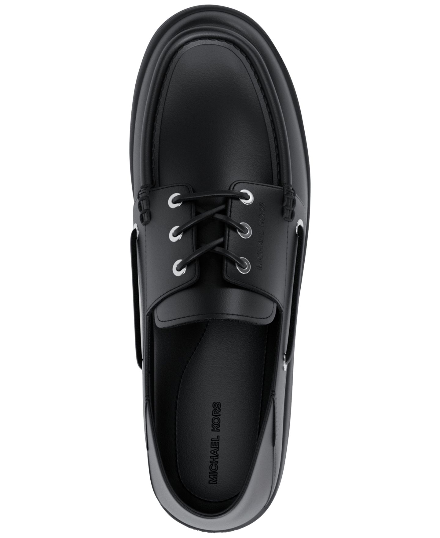 Мужские туфли Michael Kors Aiden Slip-On Boat, цвет: Чёрный — фото 4