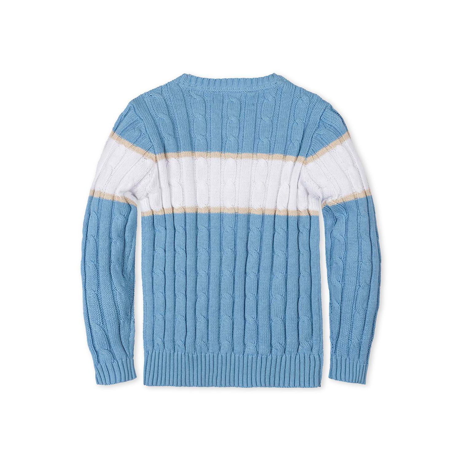 Toddler Boys' Organic Cable Crewneck Pullover Sweater