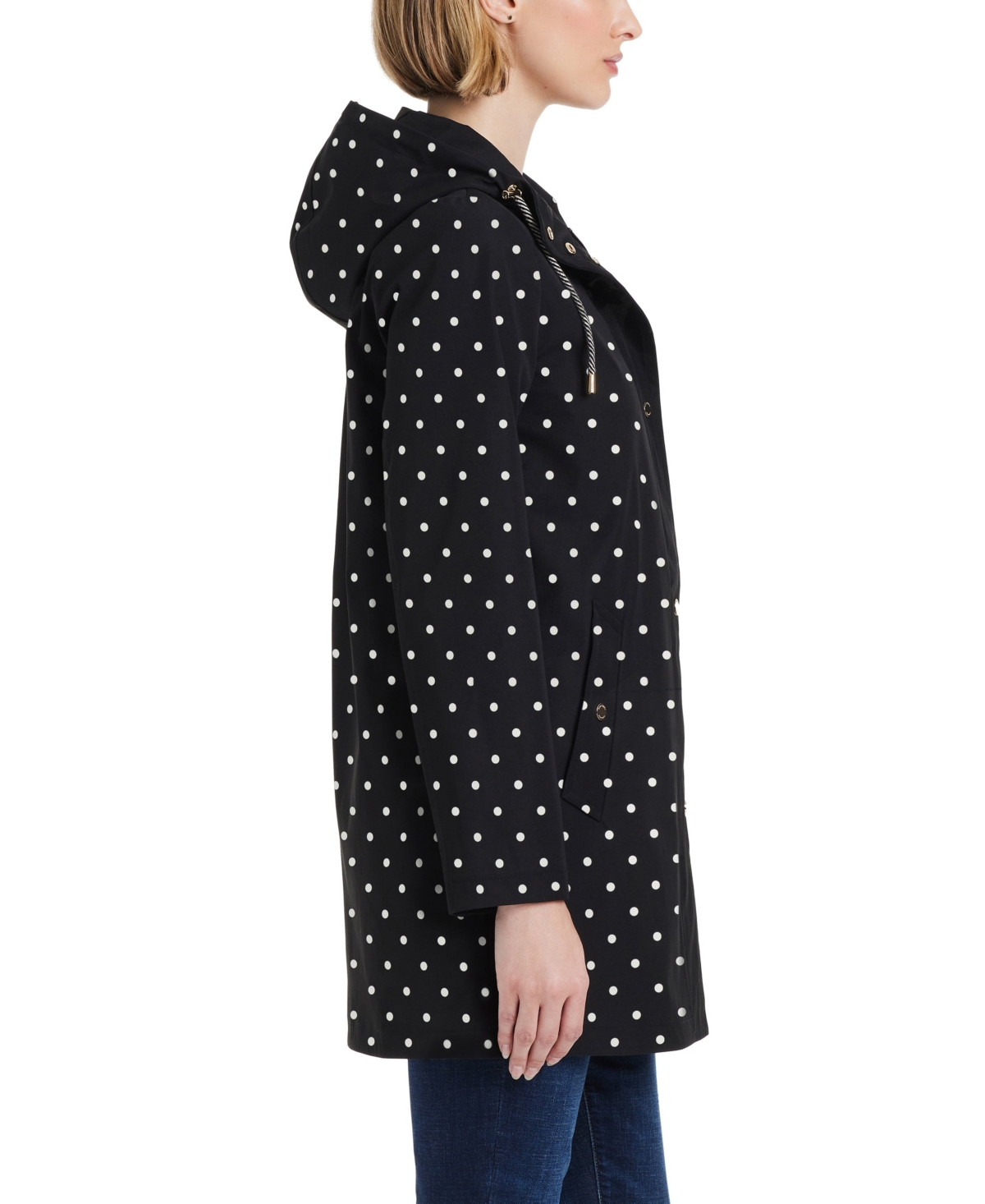 kate spade new york Women's Hooded Aline Water-Resistant Coat