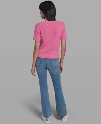 Women's Crew Neck Short-Sleeve Sweater