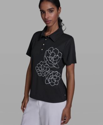 Women's Short-Sleeve Collared Blouse
