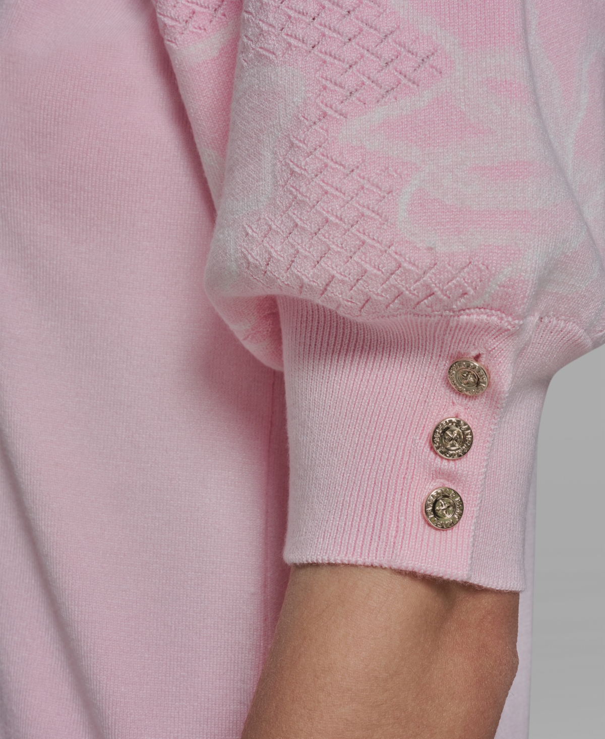 Karl Lagerfeld Paris Women's Floral Short-Sleeve Sweater