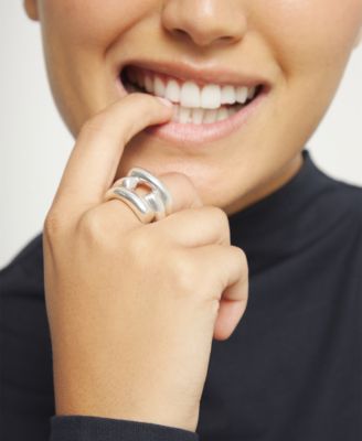 Sterling Silver Alloy Ring in the Shape of a Tube