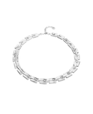 Sterling Silver Plated Alloy Necklace with Links