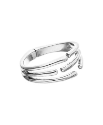 Sterling Silver Plated Alloy Bracelet in the Shape of a Tube