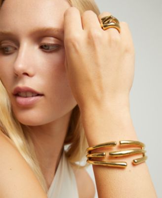 18K Gold Alloy Bracelet in the Shape of a Tube