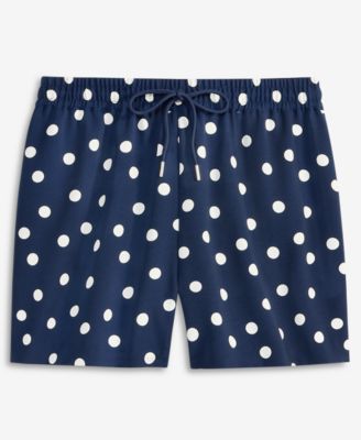 Women's High-Rise Drawstring Dot-Print Shorts