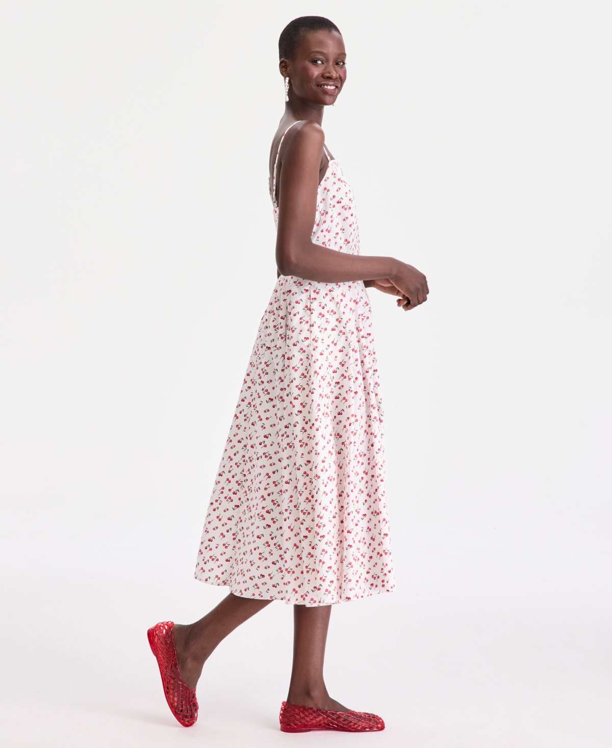 On 34th Women's Square-Neck Seamed Fit & Flare Midi Dress, Macy's Exclusive