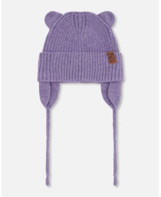 Baby Girls Knit Hat Lavender
