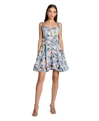 Women's Ruffle Floral Mini Dress