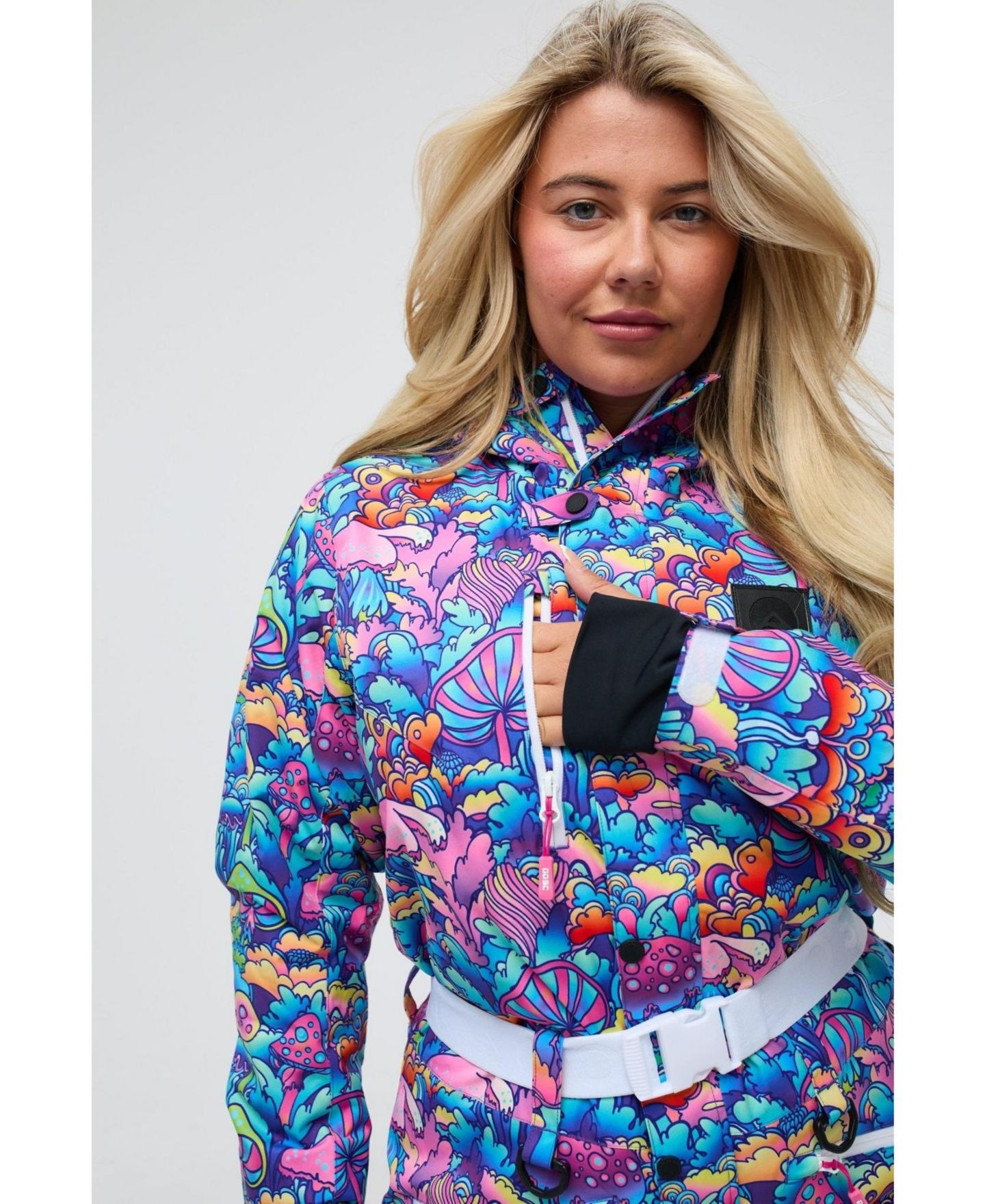OOSC Women's High Ski Suit, цвет: Geometric Pattern. — фото 6