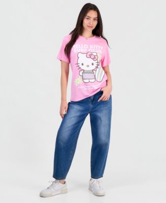 Juniors' Hello Kitty Surf Graphic T-Shirt 