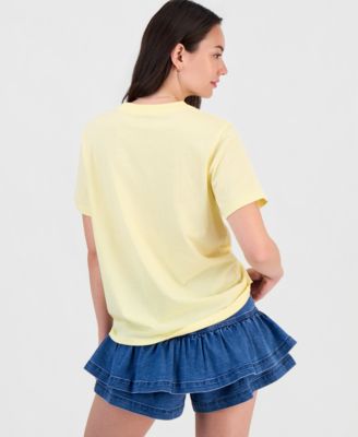 Juniors' Mickey Minnie Surf Graphic T-Shirt 