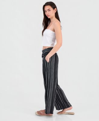 Juniors' Printed Wide-Leg Pants