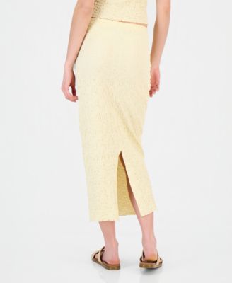 Juniors' Pucker-Knit Starfish Midi Skirt