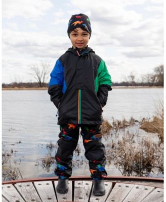 Boy Stretch Jersey Beanie Black Dinosaur Print - Toddler|Child