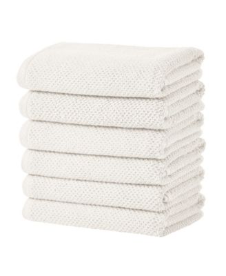 Textured Cotton Hand Towel Set, 6-Piece