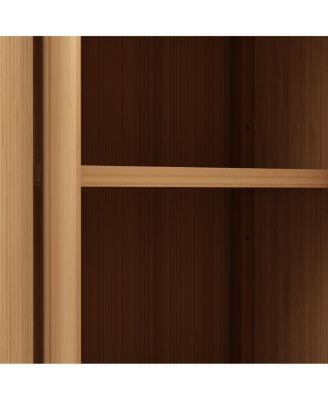 Large Capacity Bamboo Storage Cabinet Furniture for Bathroom Living Room Bathroom Bamboo Storage Cabinet With Shelves