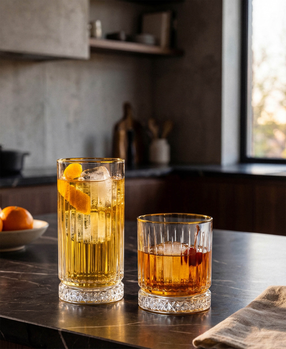 Godinger Avenue Double Old-Fashioned Glass, Set of 4