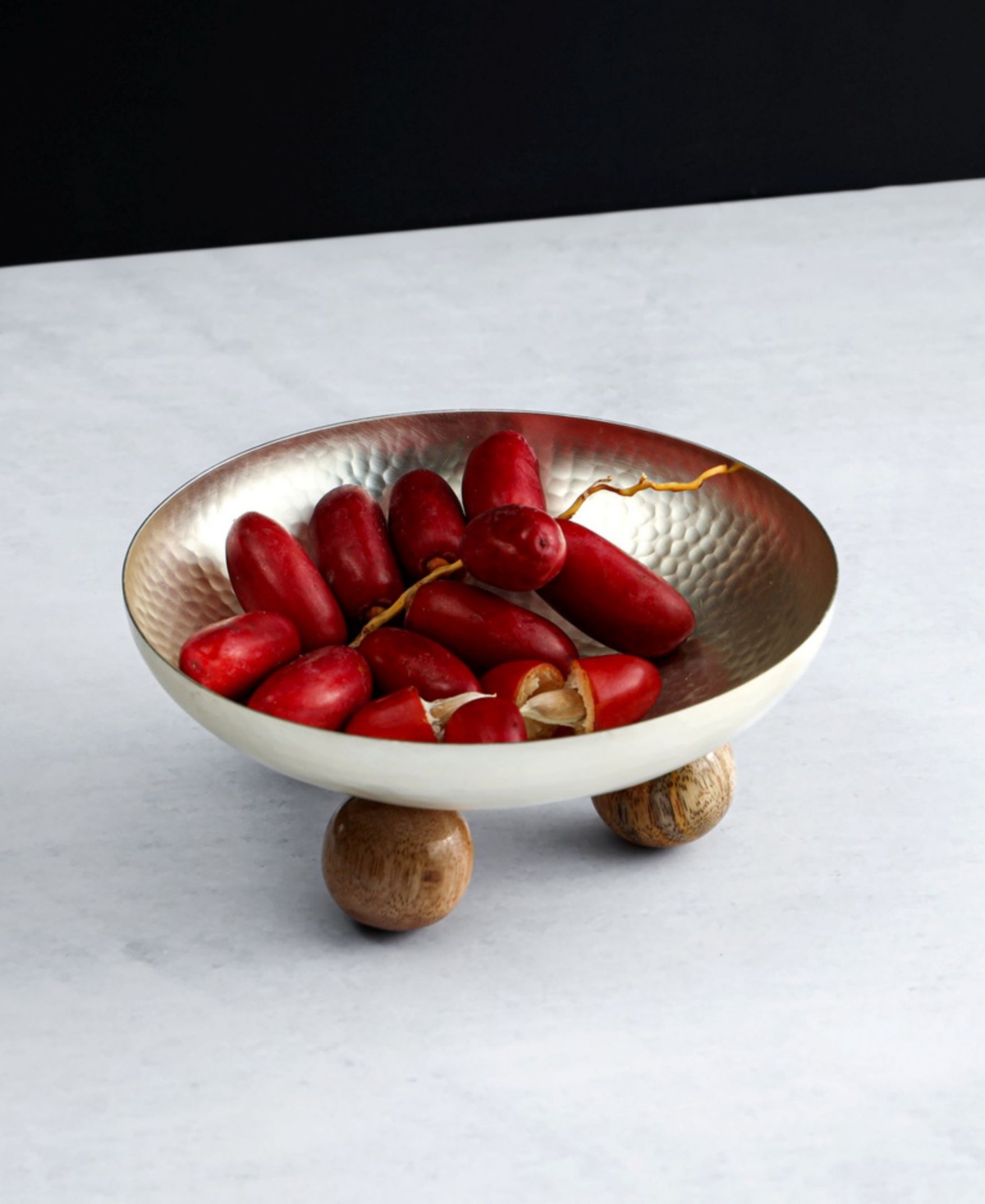 Godinger Temari Hammered Round Nut Bowl