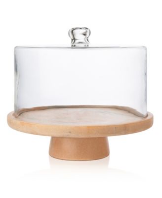 Marble Footed Cake Stand with Dome