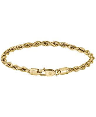 Men Myles Ionic Plated Thin Gold Steel Bracelet