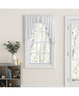 Classic Narrow Ruffle 3" Rod Pocket Swag Curtain Panel 86" X 38"