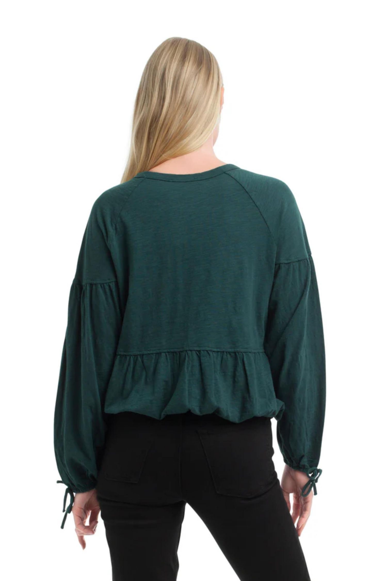 Women's Shirred Elastic Hem Tee