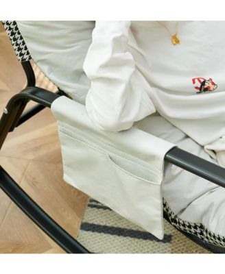 Extra-Wide Technical Leather Upholstered Rocking Gliding Reclining Chair Modern Accent for Living Room Nursery Bedroom