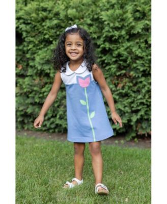 Baby Girl Pique Knit Dress With Tulip
